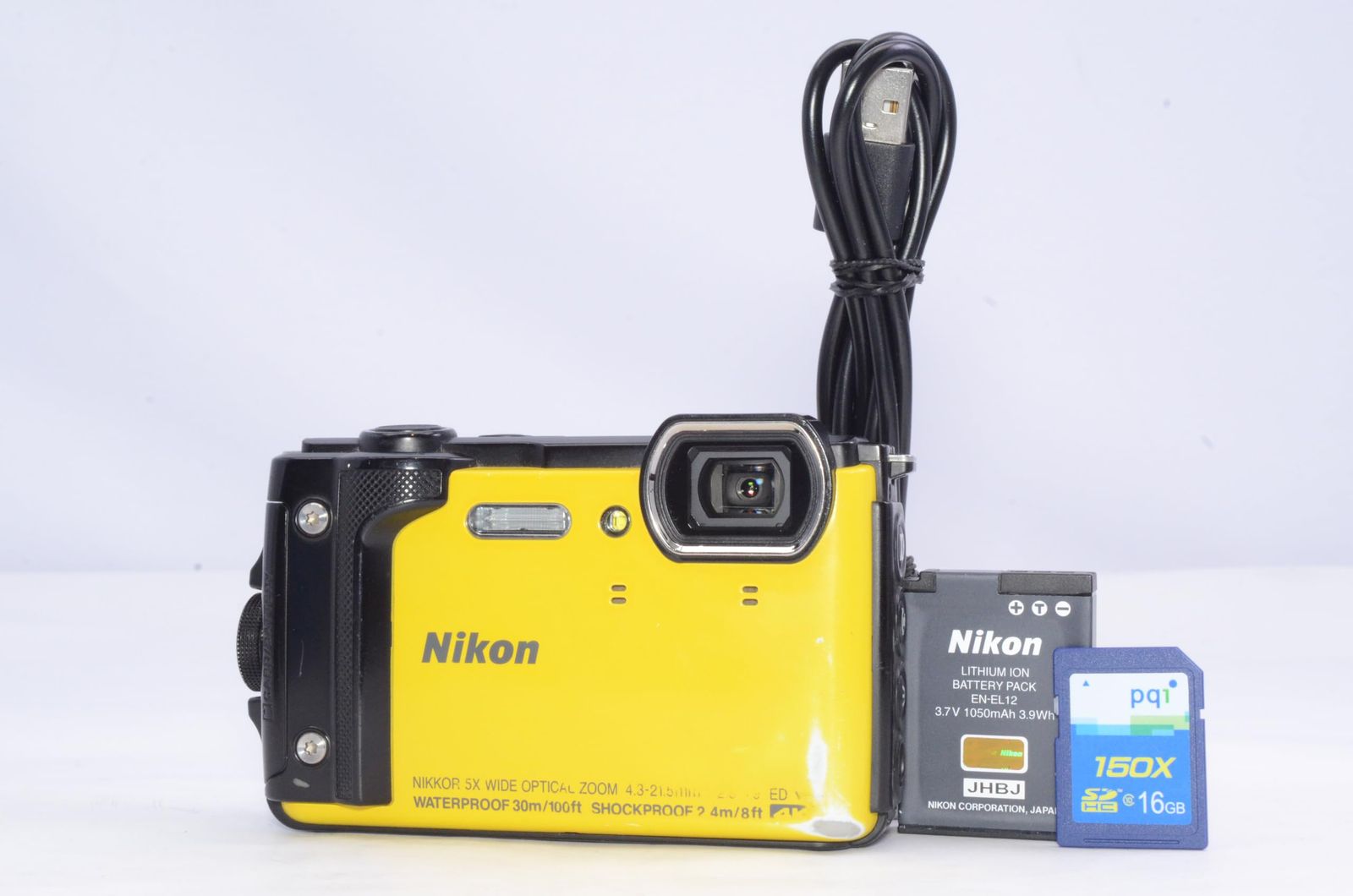 Nikon COOLPIX W300 イエロー 防水コンデジ SDカード付 動作確認済み