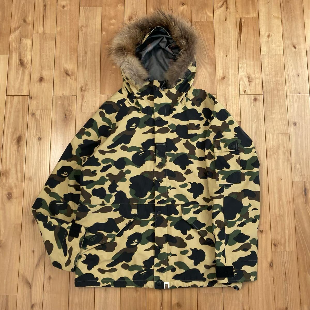 A BATHING APE 迷彩フード付きジャケット ☆XXL☆ GORE TEX ECWCS HOODIE JACKET a bathing ape BAPE 1st camo