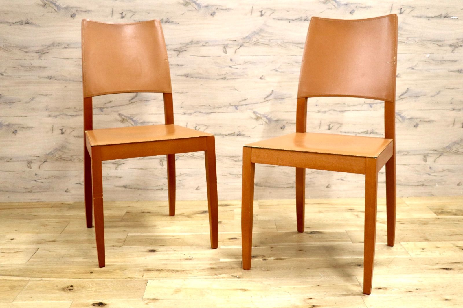 GMIK172B○Calligaris / カリガリス イタリア製 ダイニングチェア 椅子 食卓椅子 アームレスチェア レザー モダン