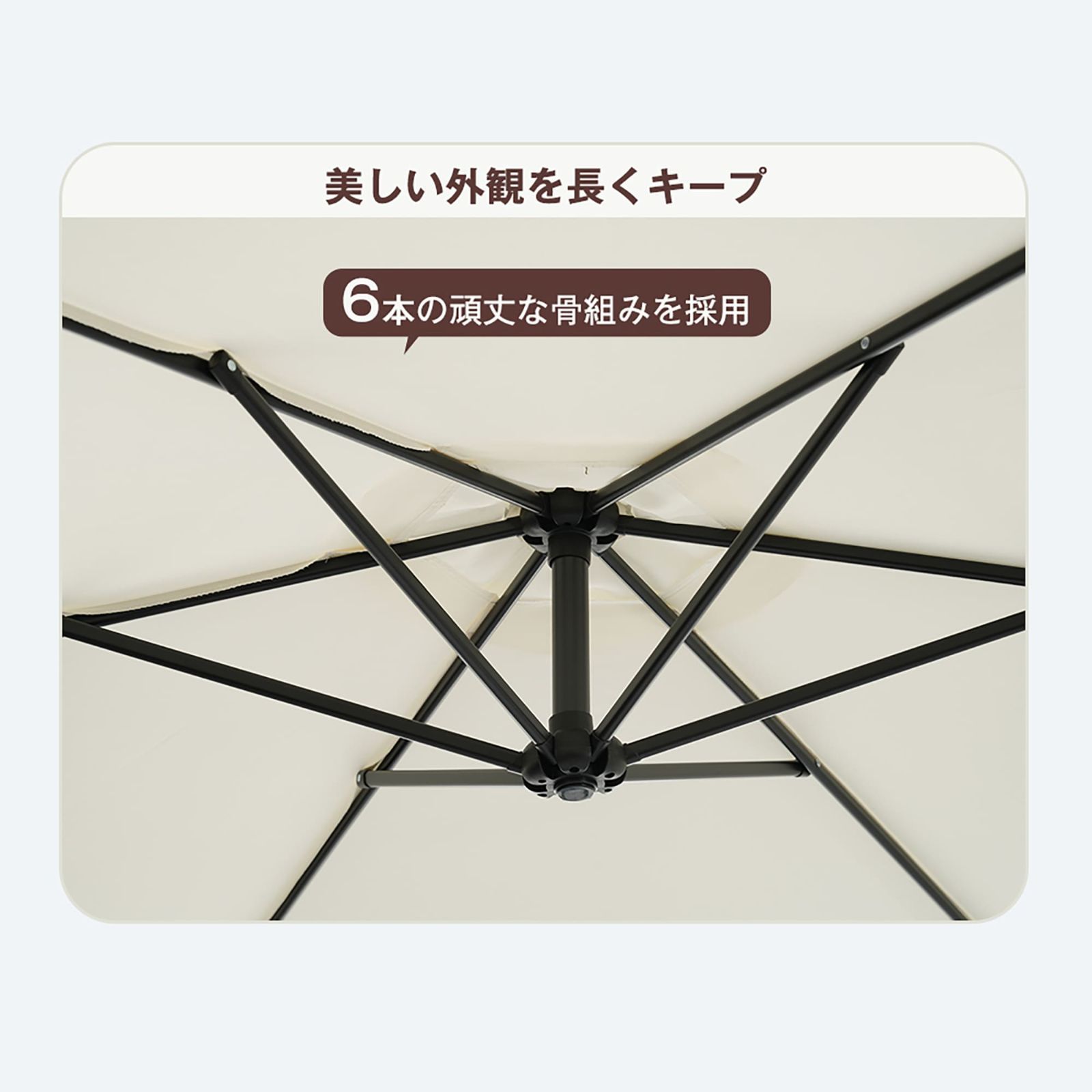 360°回転式】パラソル+ベースセット 直径300cm UPF30+ 紫外線対策 角度