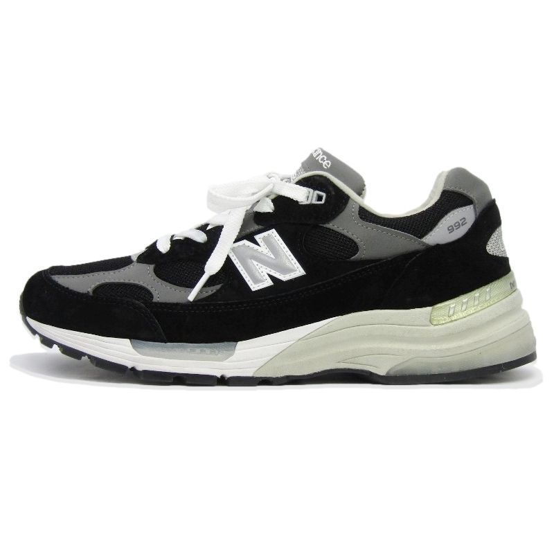 New Balance ニューバランス 27cm U992BK MADE IN USA 2024年製 スエード ABZORB SBS ランニングシューズ 米国製 ブラック 黒 18002088