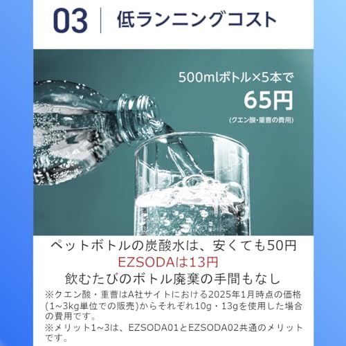 【新品】クエン酸・重曹で美味しい炭酸水をつくることができるソーダメーカー EZSODA02 915f52d4 【新品】クエン酸・重曹で美味しい炭酸水をつくることができるソーダメーカー EZSODA02 915f52d4