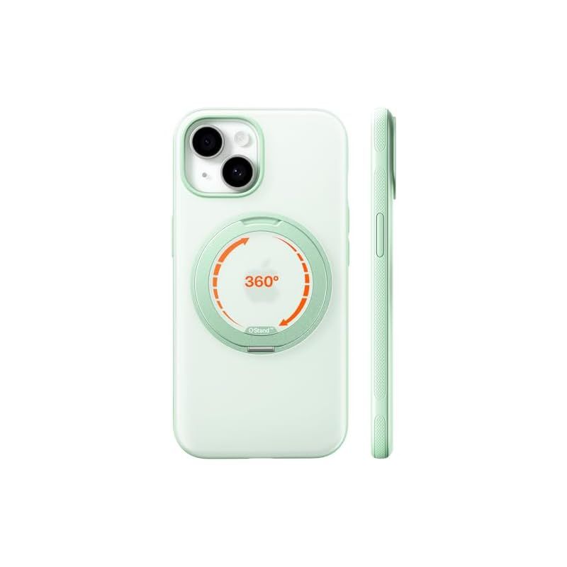 TORRAS iPhone 15 用 ケース【多機能すぎる！森色の癒し】多機能360度