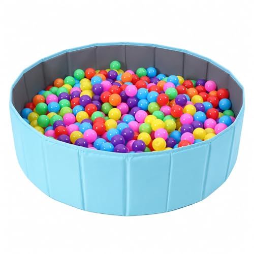 cocoriko 折りたたみ ボールプール 4サイズ 80cm?150cm 室内 ボール別売り 水入れ不可 (ブルー, L(120cm))pms a2d8eec9