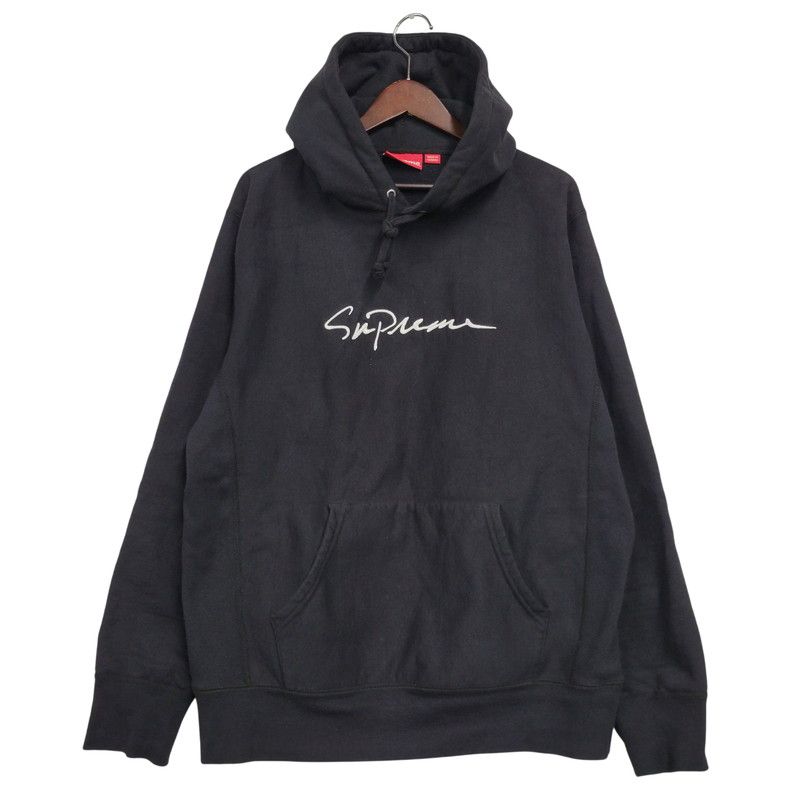 【中古品】 Supreme シュプリーム CLASSIC SCRIPT HOODED SWEATSHIRT クラシック スクリプト フーデッド スウェットシャツ パーカー 【149-260526-as-12-izu】