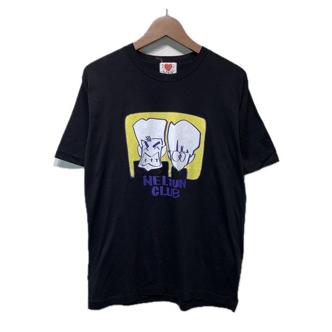 【中古】　バレンタインハウス　Tシャツ　90s vintage　90年代　半袖　カットソー　トップス　クルーネック　番組　ねるとん紅鯨団　KTV　とんねるず　石橋貴明　木梨憲武　日本製　古着　/1930