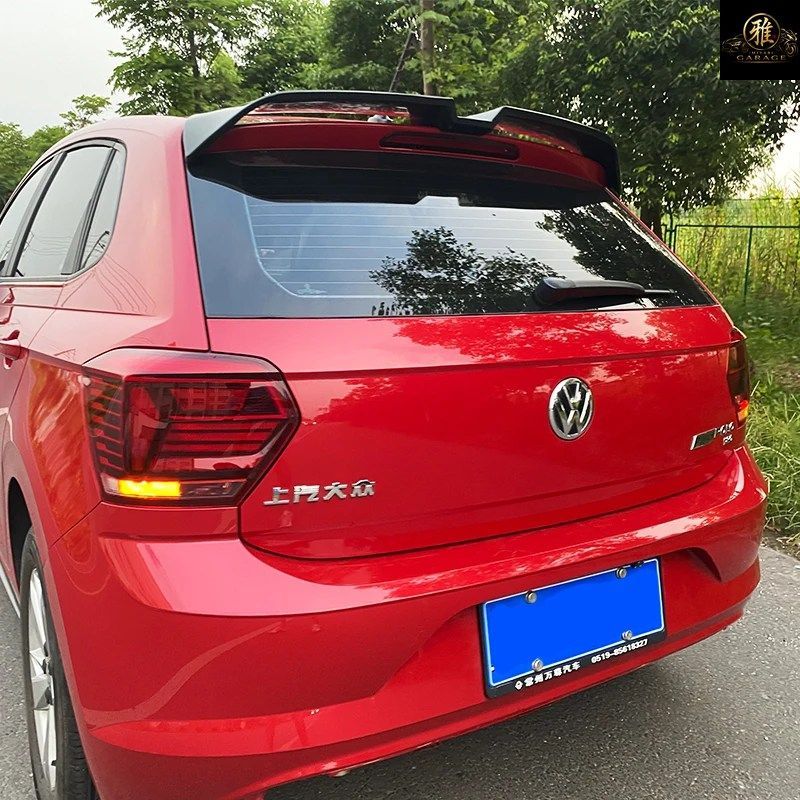 デザイン フォルクスワーゲン VW ポロ 6R スポイラー 2019～2022 ABS スポイラー リアウィンドウ ルーフスポイラー