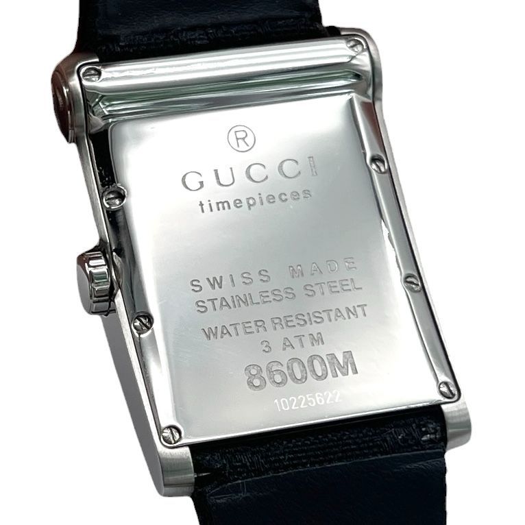 新品電池 稼働品 GUCCI グッチ メンズ腕時計 8600M Gメトロ クォーツQZ