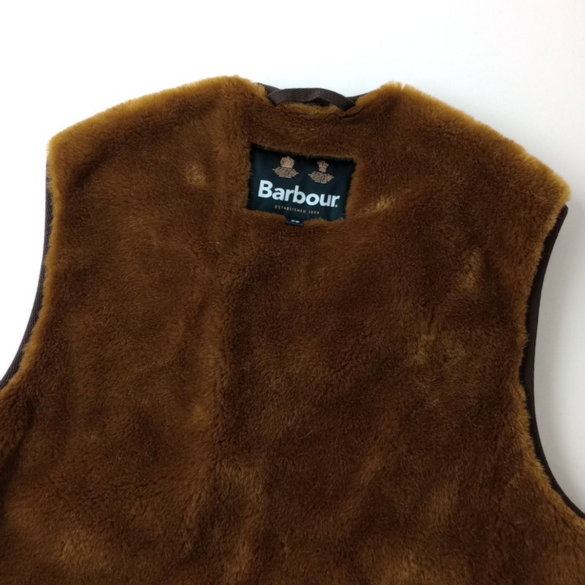 BARBOUR バブアー WARM PILE WAISTCOAT ZIP-IN LINER - BROWN ライナー
