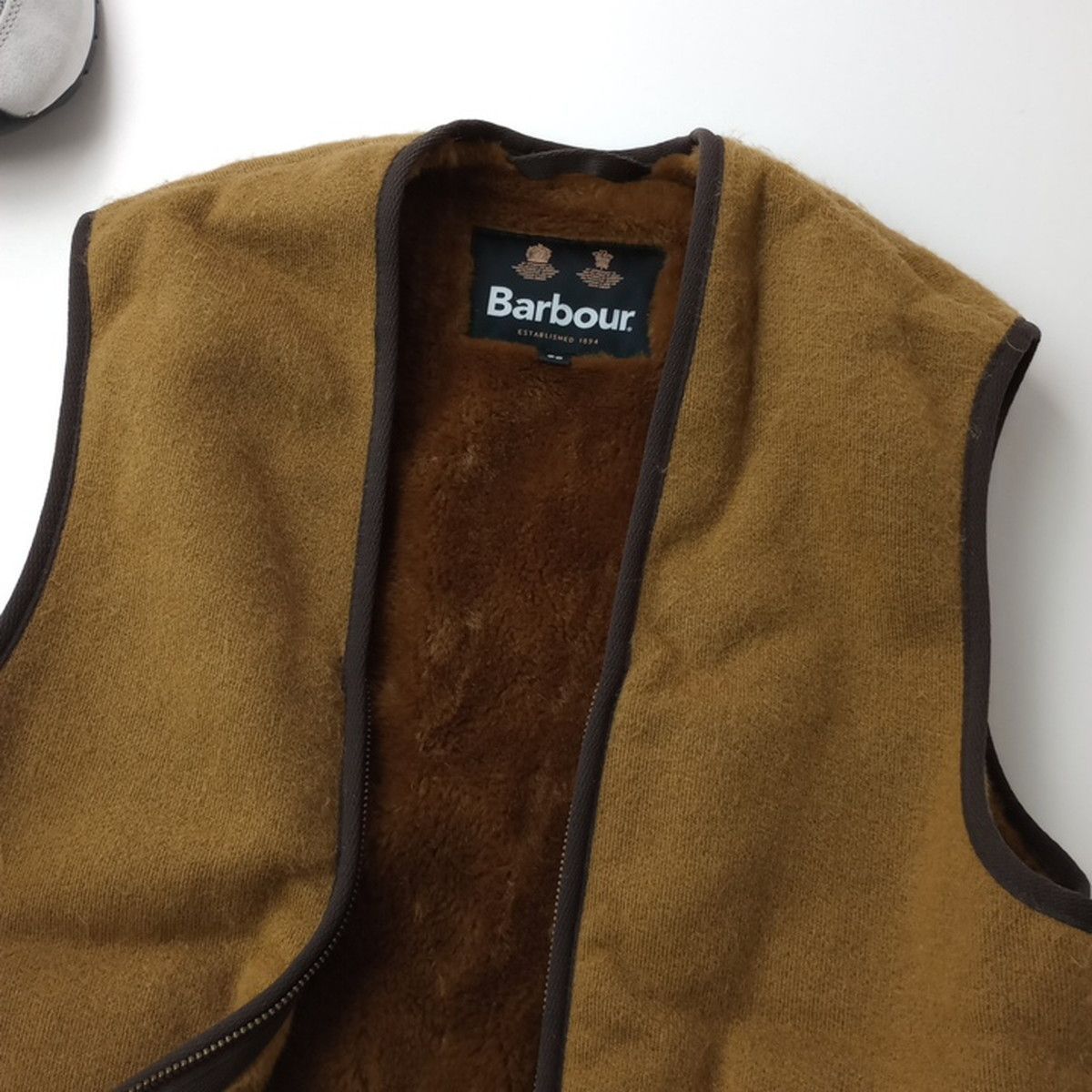 BARBOUR バブアー WARM PILE WAISTCOAT ZIP-IN LINER - BROWN ライナー