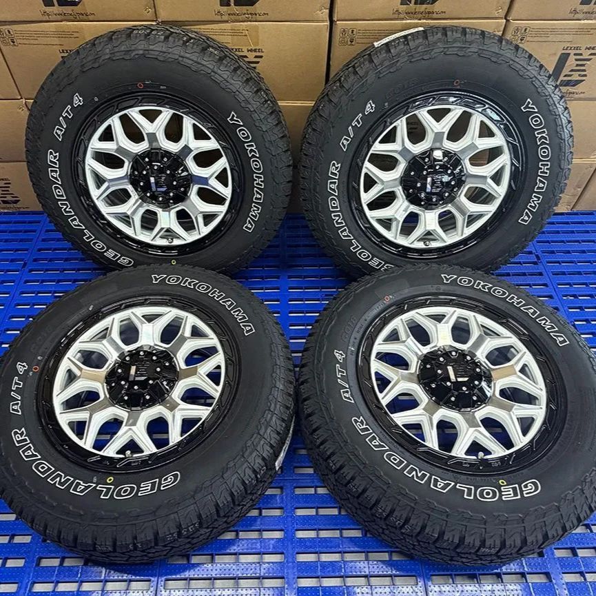 【即納】1台分限定 格安！ タイヤホイール 4本セット 17インチ RAV4 CX-5 CX-8 ヨコハマ ジオランダー AT4 245/65R17 LEXXEL インフェルノ