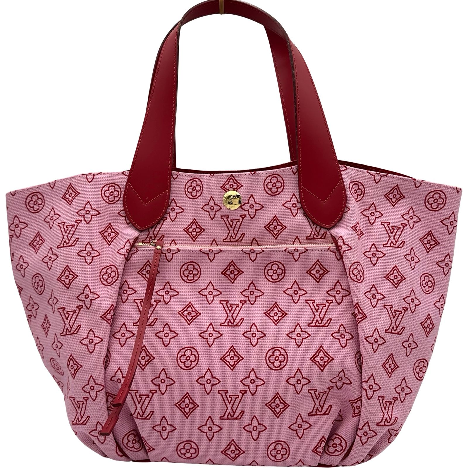 ルイ・ヴィトン LOUIS VUITTON カバ・イパネマPM M95984 ピンク/レッド ビーチ レディース トートバッグ