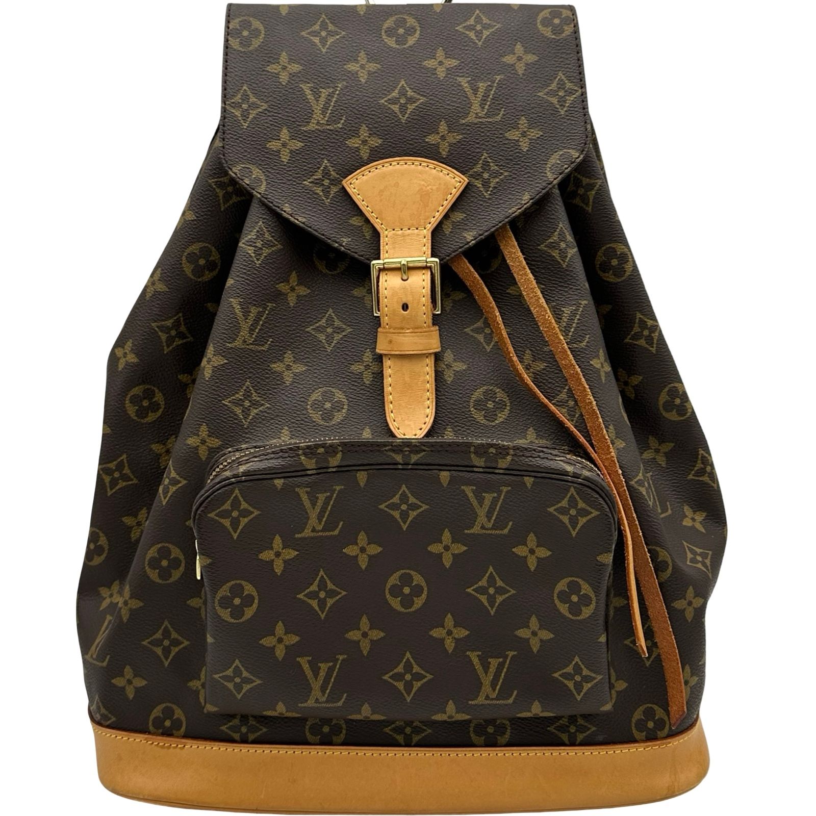 ルイ・ヴィトン LOUIS VUITTON モンスリGM M51135 ブラウン モノグラムキャンバス レディース リュック・デイパック