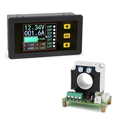 DC電流計、デジタルDCマルチメータ0-90V 100A電圧計電流計電流アンプ電力ワット容量時間計LCD画面ホールセンサー付きバッテリーテスターモニター12V 24V 30V 48V 60V 80V電圧(沖縄・離島の方発送不可）) 389e0853