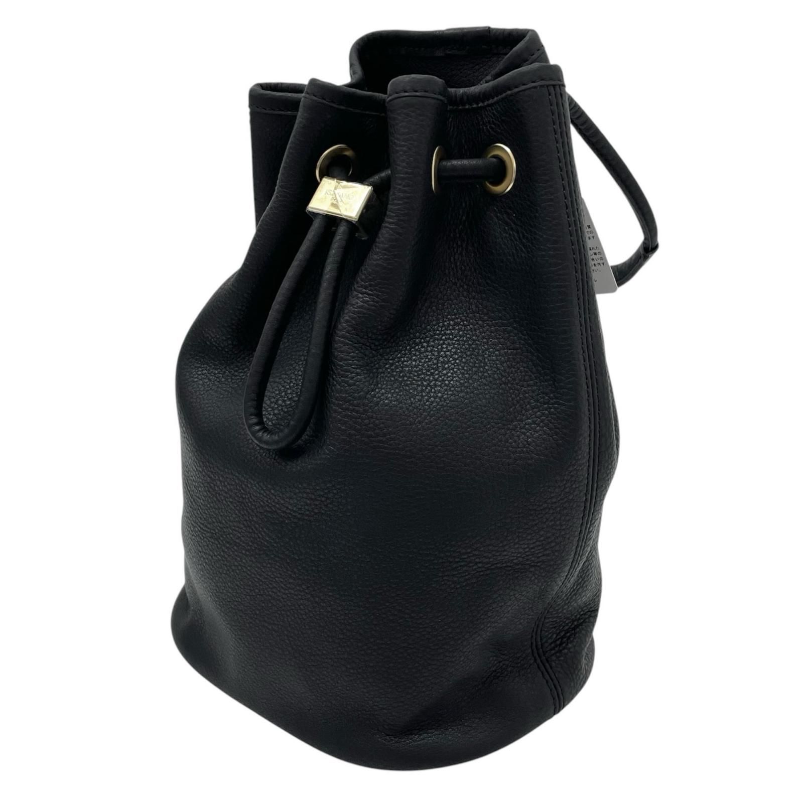 【中古】S.MANO | エス マーノ DRAWSTRING BAG SMALL 巾着バッグ SMN002 ブラック【尾張小牧店】