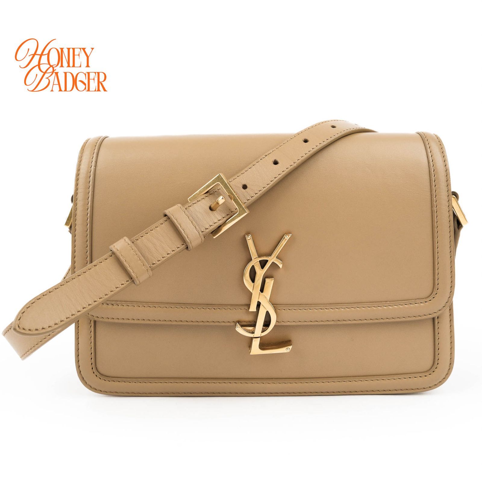 【中古】Saint Laurent　サンローランパリ ソルフェリーノ レザー ショルダーバッグ ベージュ 634305