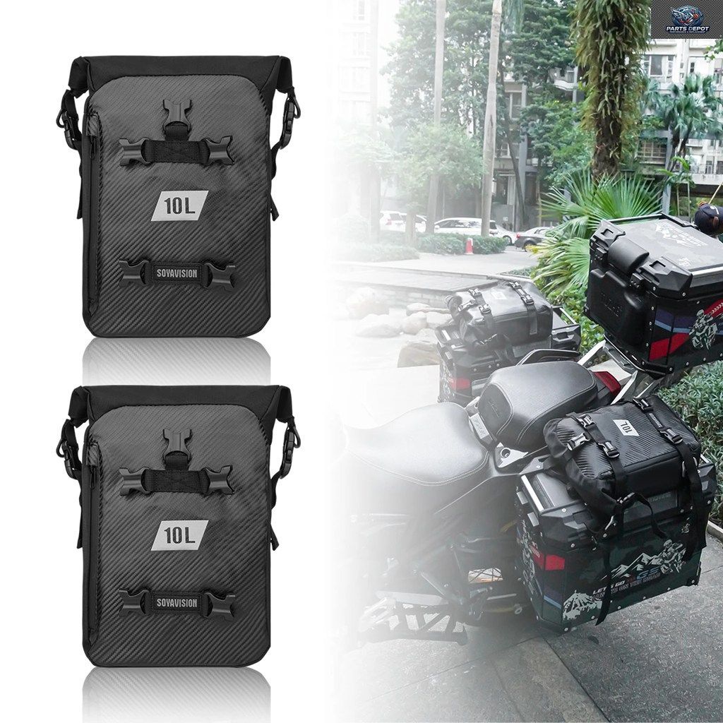 1個/2個 10L 20L 30L オートバイ用リアシートバッグ 防水サドルサイドバッグパック ショルダーバッグ