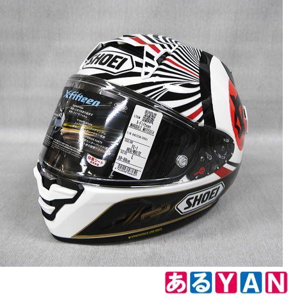 (新品 未使用) SHOEI FULL-FACE HELMET ヘルメットX-Fifteen MARQUEZ MOTEGI 4 TC-1 (RED/WHITE) L (59～60cm) 4512048583651