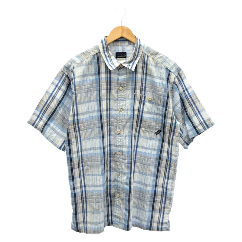 【中古】Patagonia 00s パッカーウェアシャツ ブルー サイズM 52998S6 パタゴニア[24]