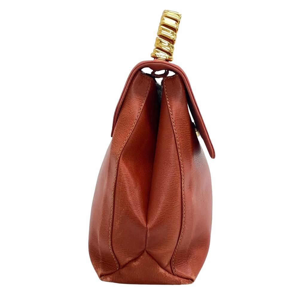 LOEWE/ロエベ ベラスケス ツイスト金具 レザー ハンドバッグ レッド