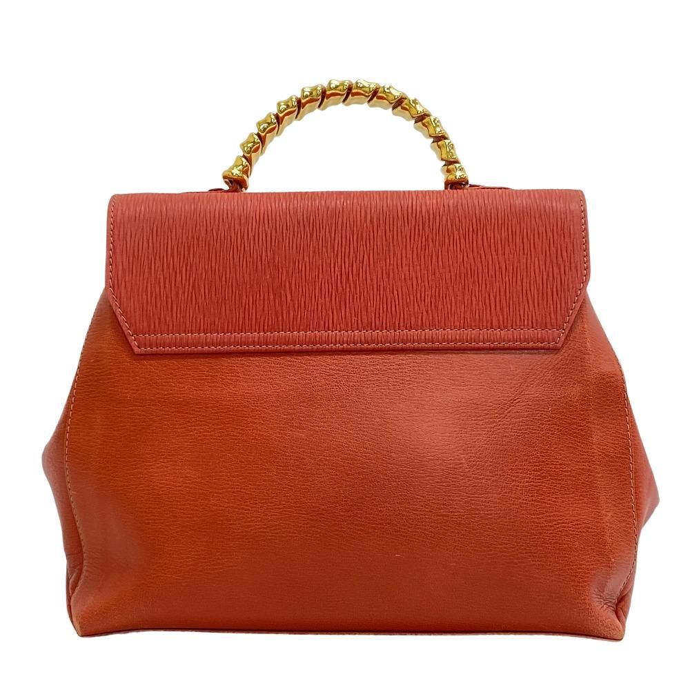 LOEWE/ロエベ ベラスケス ツイスト金具 レザー ハンドバッグ レッド