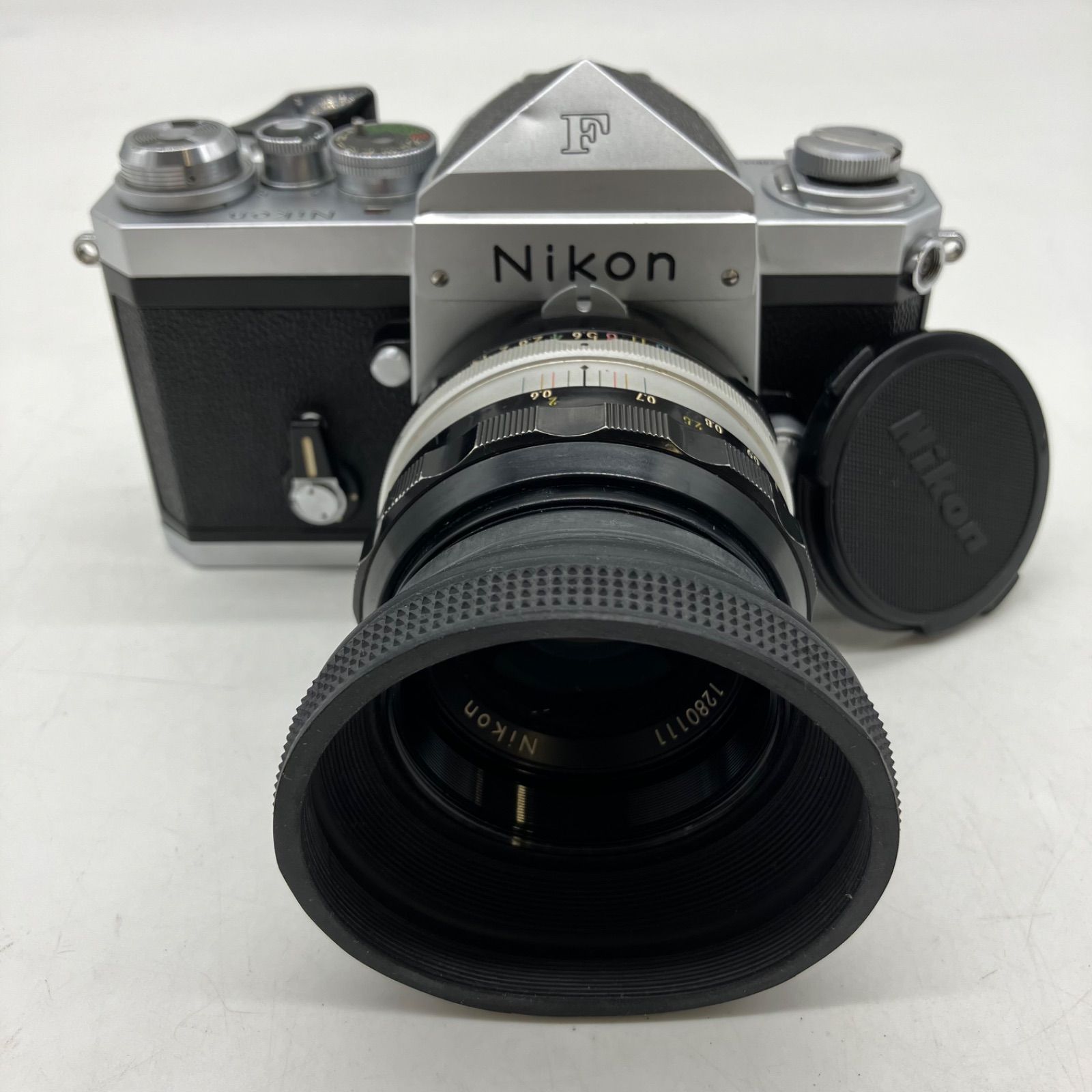 UA868【お買い得】Nikon フィルムカメラ F アイレベル クローム+NIKKOR₋S・C Auto 50㎜ F1.4