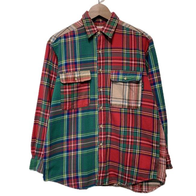 【中古】 MIKI HOUSE MEN'S ネルシャツ 長袖 フランネル トップス チェック レギュラーカラー 胸ポケット 日本製 古着 /1952