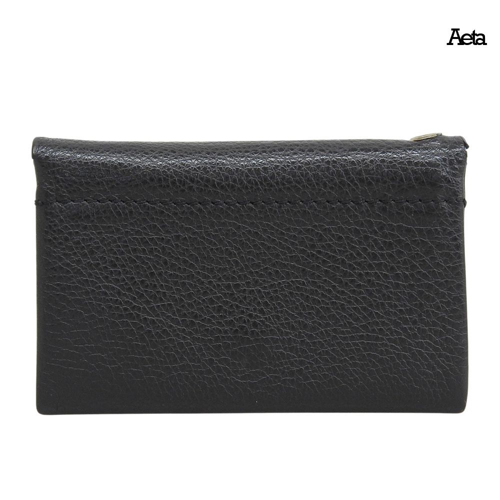 超美品 アエタ Aeta 現行 PG14 カウレザー ミニウォレット コンパクト 財布 黒 ブラック 箱付き 定価19800円 8,520円