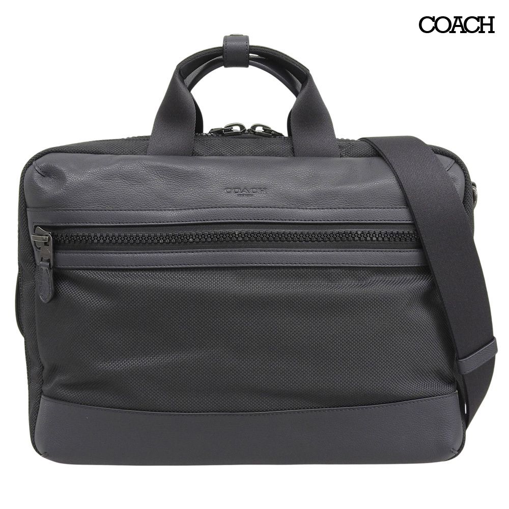 超美品 コーチ COACH F59944 レザー 3way バッグ ショルダー ビジネス グレー