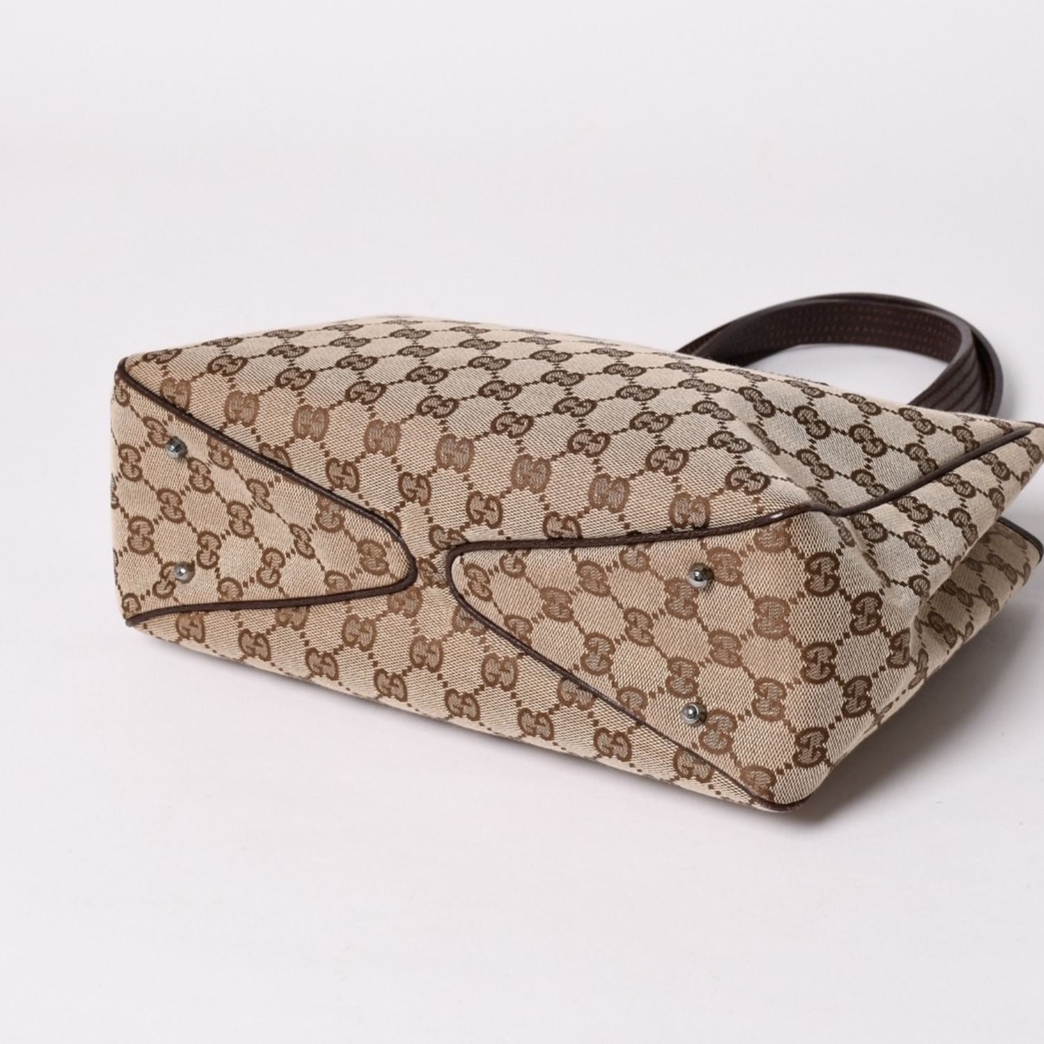 極美品 GUCCI グッチ GGキャンバスジョリートートバッグ ブラック 