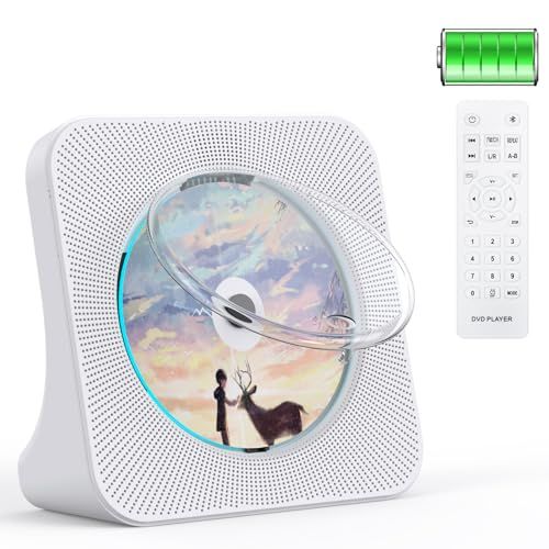 Gueray CDプレーヤー 卓上 Bluetooth送受信対応 充電可能 スピーカー内蔵 ポータブル cdplayer 多機能 USB再生 AUX入力 A-Bリピート 定時OFF機能 cdラジカセ ワイドFMラジオ cdラジオ プレイヤー 61221d59