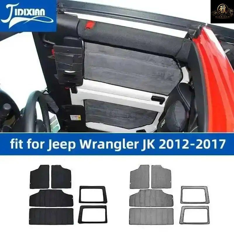 車の内装リアウィンドウルーフハードトップ断熱コットンジープ ラングラー JK 2012 - 17