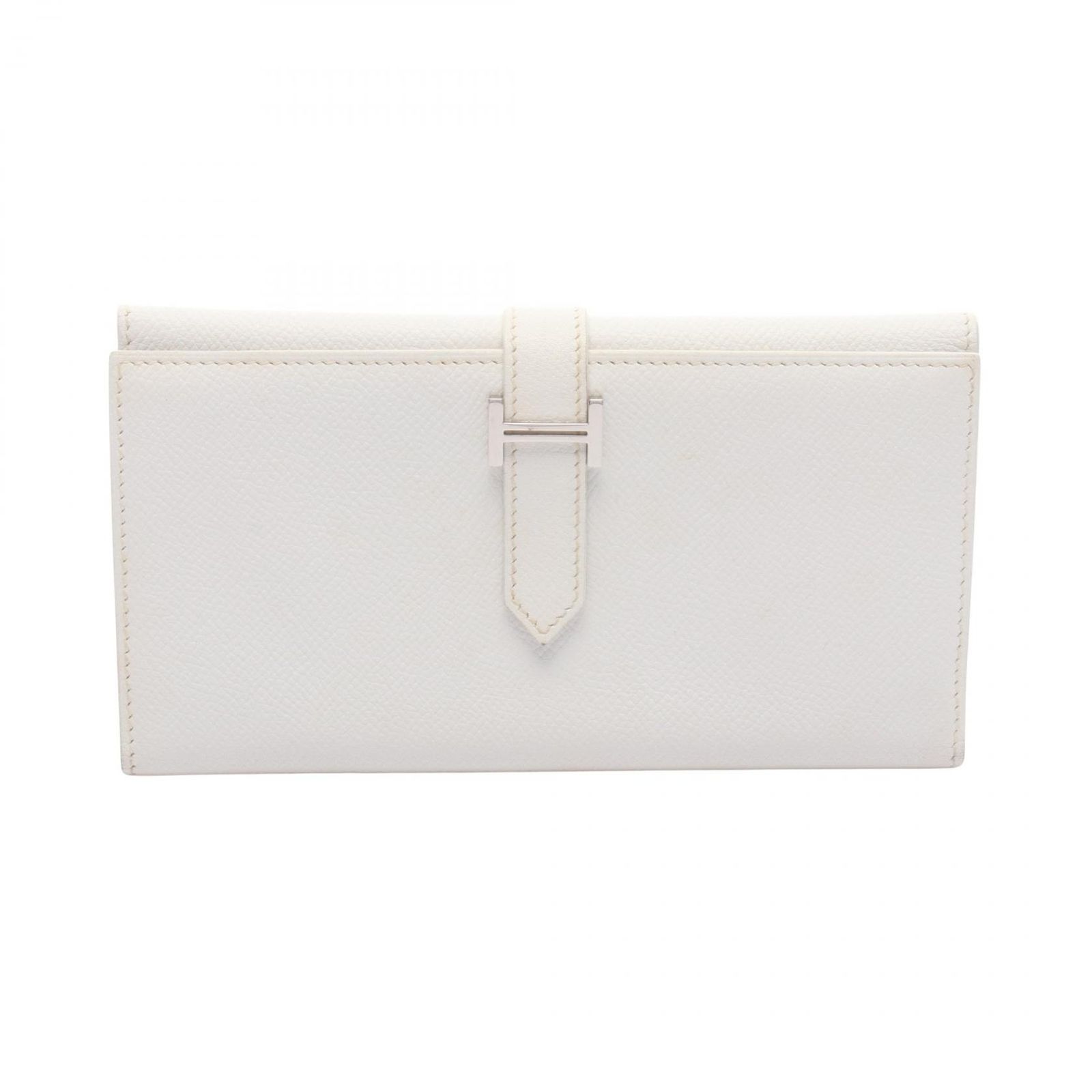エルメス HERMES 三つ折り長財布 ベアン デュプリ 038673CK ホワイト その他 ベアン デュプリ ホワイト レディース Used B