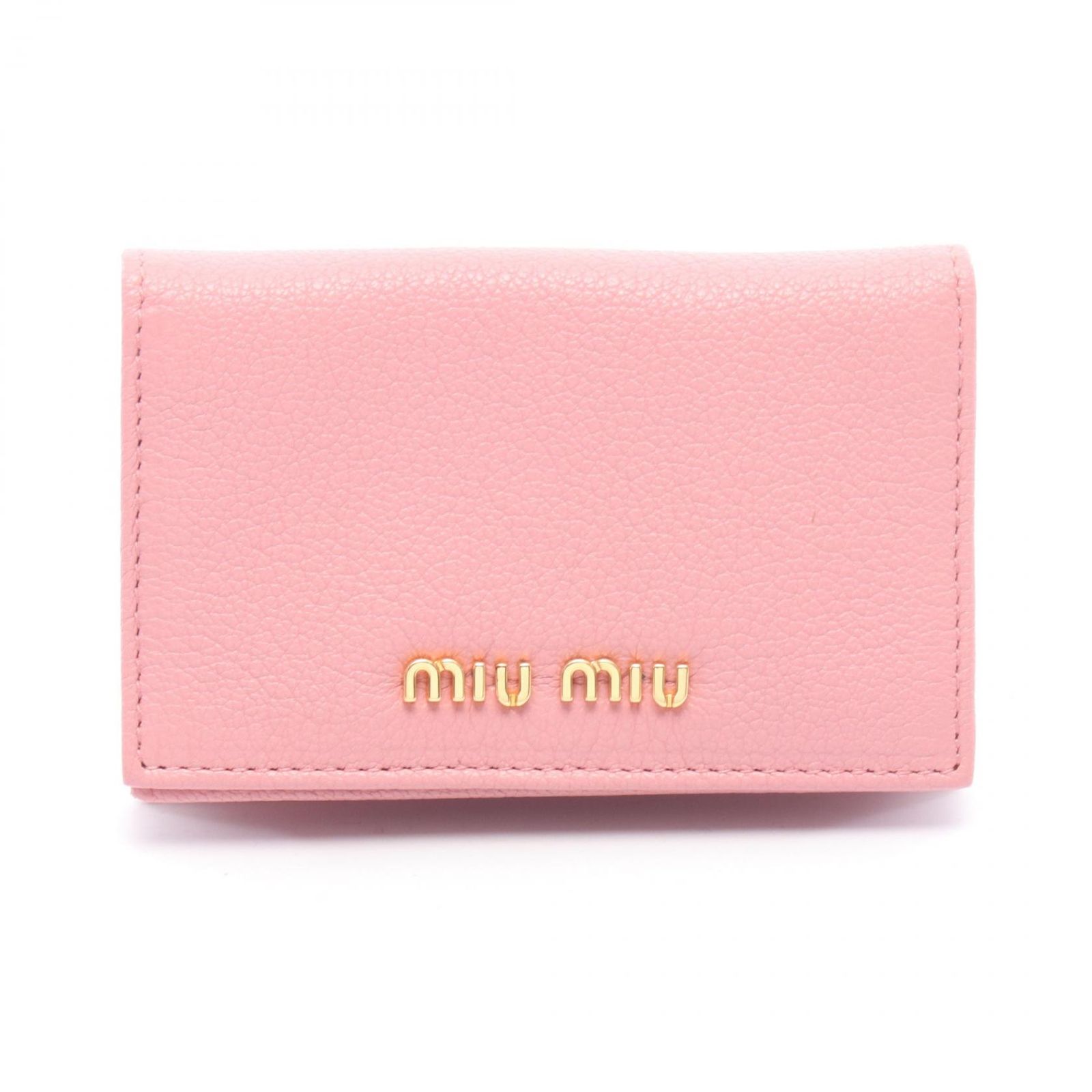 ミュウ ミュウ Miu Miu 名刺入れ マドラス ピンク レザー マドラス 名刺入れ レディース Used B