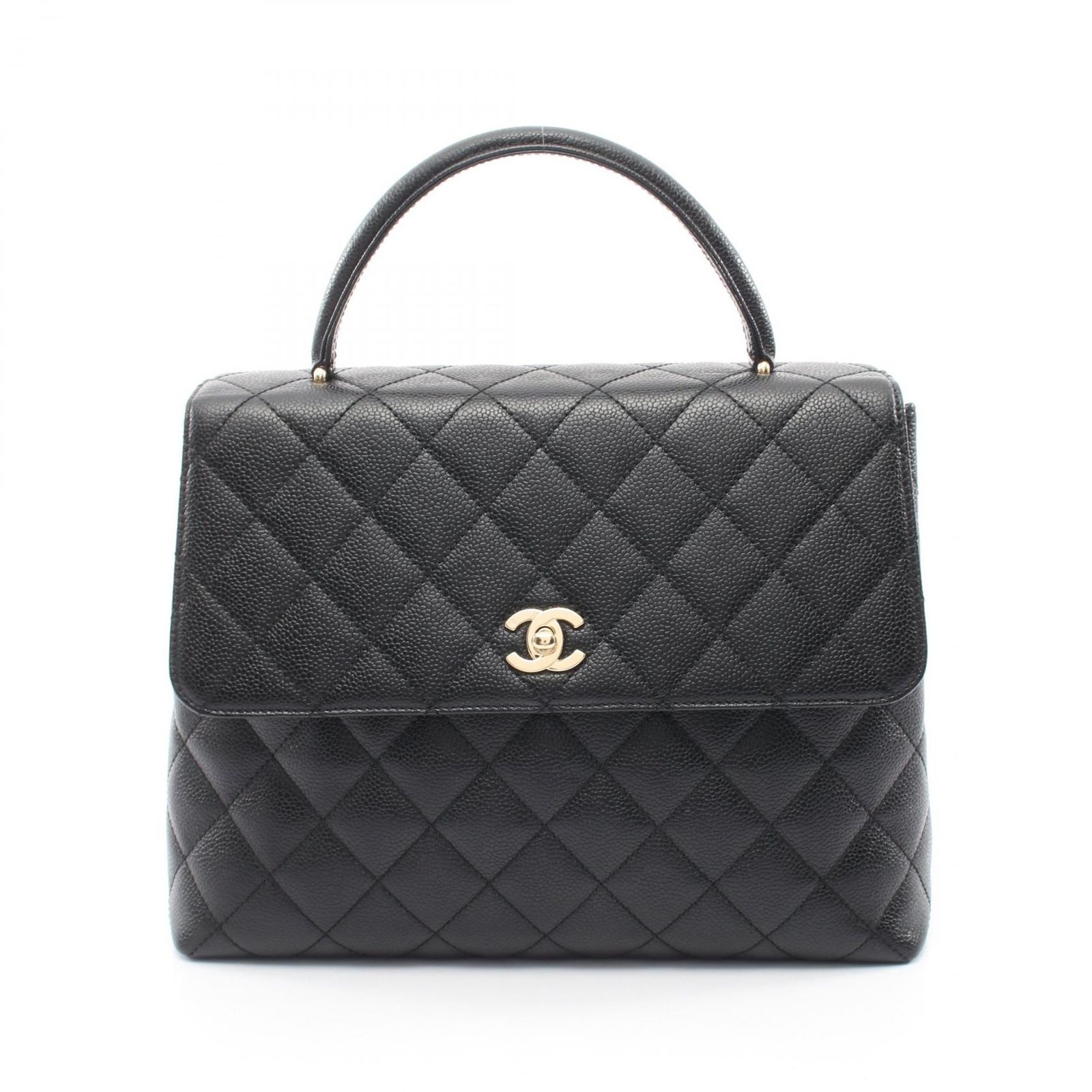 シャネル CHANEL ハンドバッグ マトラッセ トップハンドルバッグ A12397 ブラック キャビアスキン(グレインドカーフ) マトラッセ トップハンドル バッグ レディース 274,860円