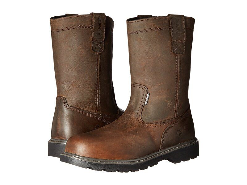 ウルヴァリン メンズ シューズ ブーツ・レインブーツ Tシャツ Wolverine Floorhand Welly 10 Steel Toe Dark Brown ブラウン