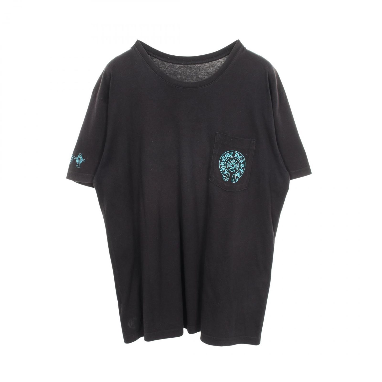 クロムハーツ CHROME HEARTS 長袖Tシャツ セメタリークロス ホースシュー コットン セメタリ―クロスホールシューカットソー メンズ Used B