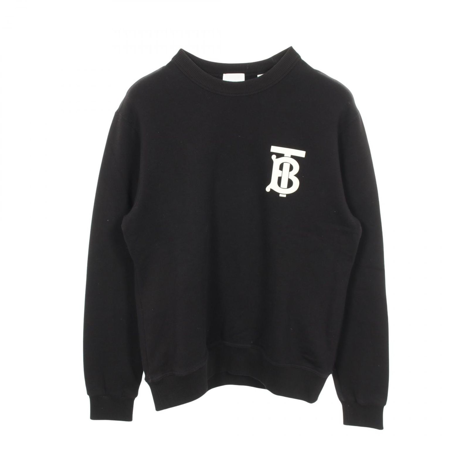 バーバリー BURBERRY スウェット ロゴプリント クルーネック コットン スウェット メンズ Used A