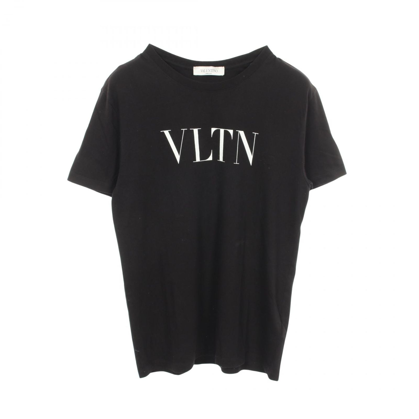 ヴァレンチノ Valentino 半袖Tシャツ VLTNロゴ プリント クルーネック コットン Tシャツ メンズ Used B