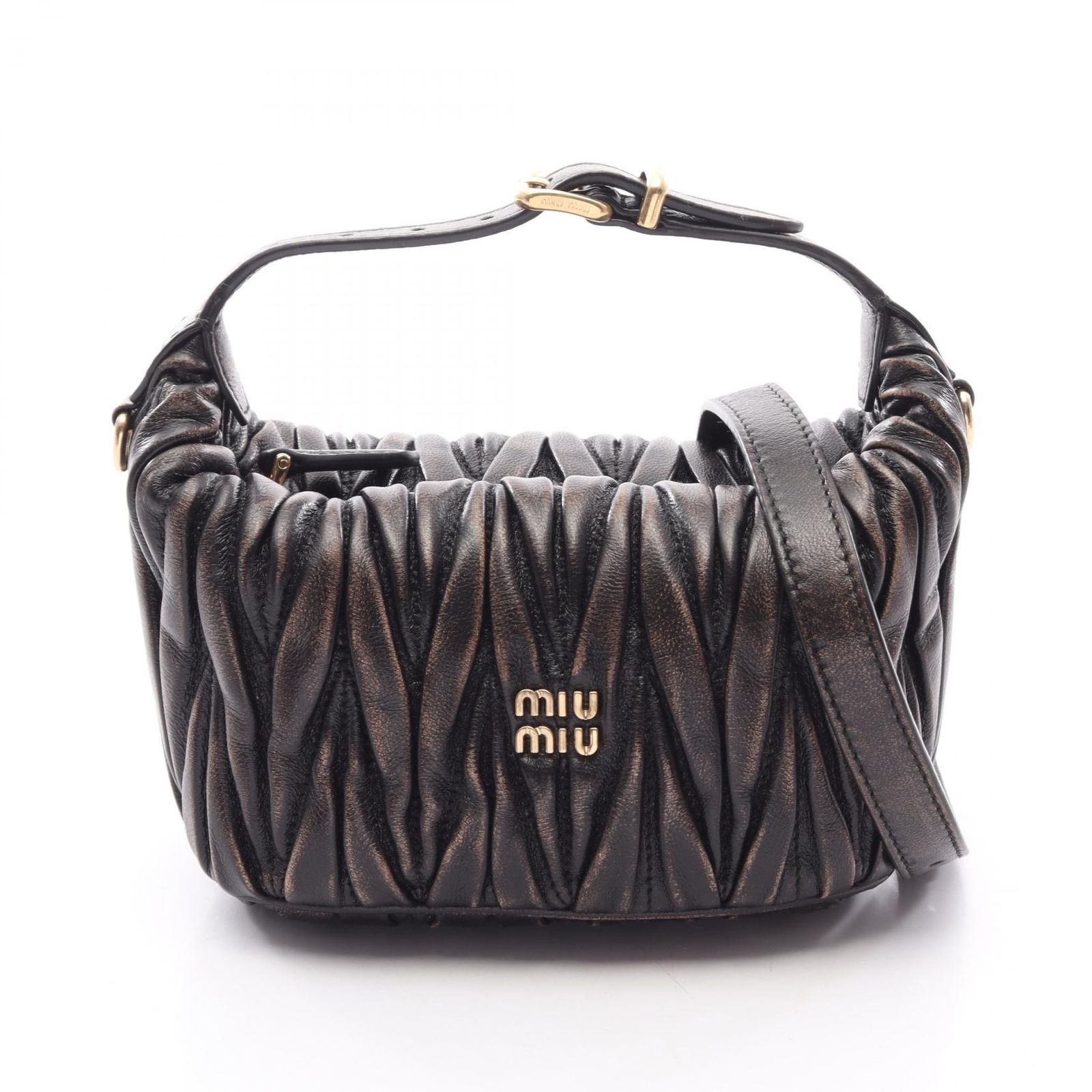ミュウ ミュウ Miu Miu ハンドバッグ マテラッセ 2WAY 5BP100AF6QF0201 ブラウン レザー ハンドバッグ レディース 新品