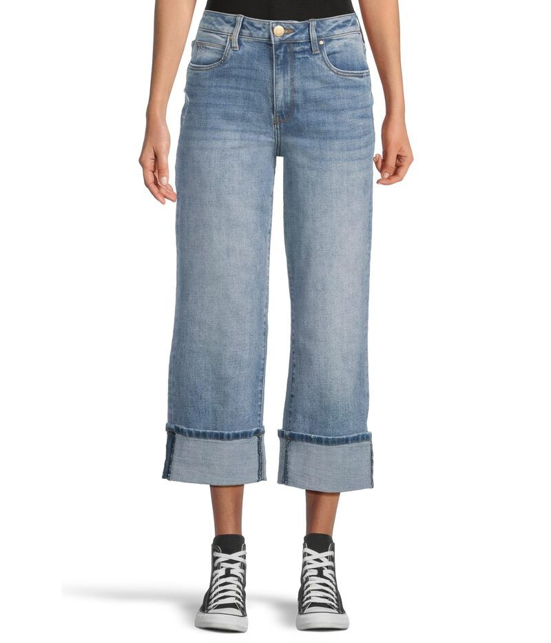カットフロムザクロス レディース ボトムス デニムパンツ ストレート プチ KUT from the Kloth Petite Sienna High Rise Straight Legroll Up 5 Love