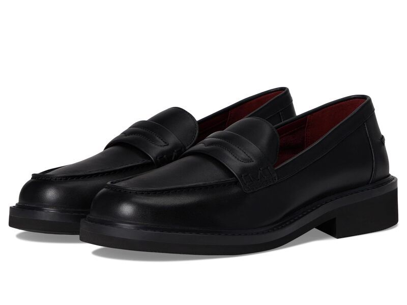 バイオニック レディース シューズ スリッポン・ローファー VIONIC Caitlin Black Leather ブラック