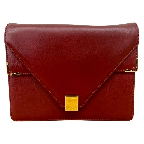 ♪Cartier カルティエ マストライン ショルダーバッグ レザー ゴールド