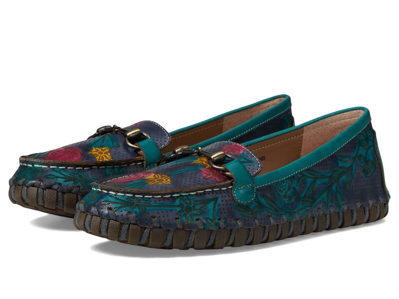 スプリングステップ レディース シューズ スリッポン・ローファー LArtiste by Spring Step Delavigne Teal Multi ティール