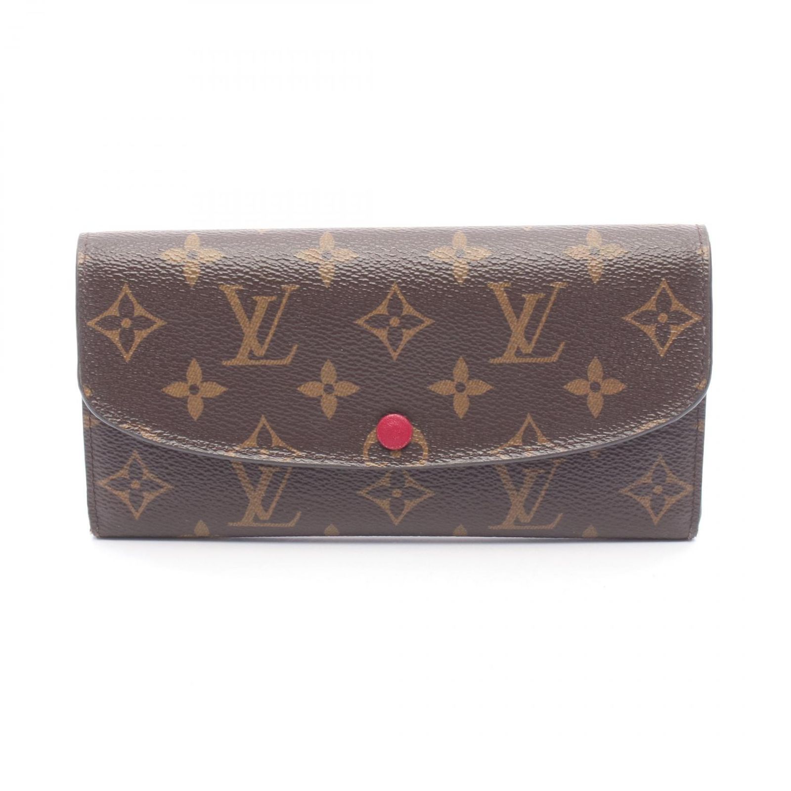 ルイ・ヴィトン LOUIS VUITTON 二つ折り長財布 ポルトフォイユ エミリー M60697 フューシャ レザー ポルトフォイユ・エミリー レディース Used A