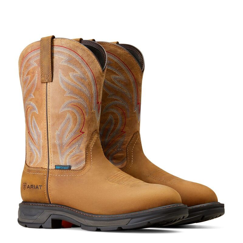 アリアト メンズ シューズ ブーツ・レインブーツ Ariat WorkHog XT Waterproof Work Boots Distressed Brow