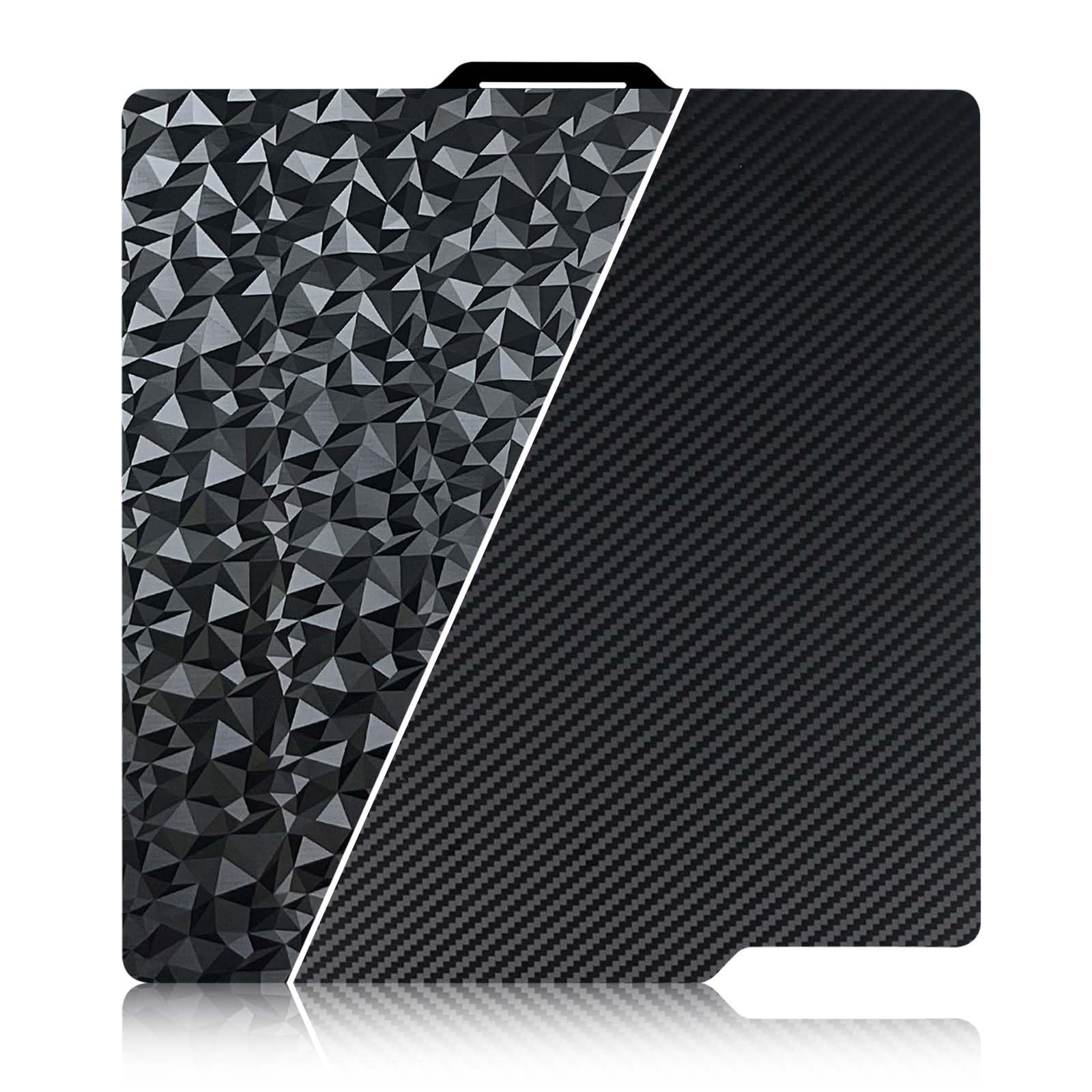 両面 スムーズ ダイヤモンドPEO+カーボンファイバーPET ビルドプレートfor Bambu Lab X2D/X1/X1C/X1E/P1P/P1S/P2S/A1 3Dプリンター ベッド 257x257mm 加熱ベッド スプリングスチールビル e184d386