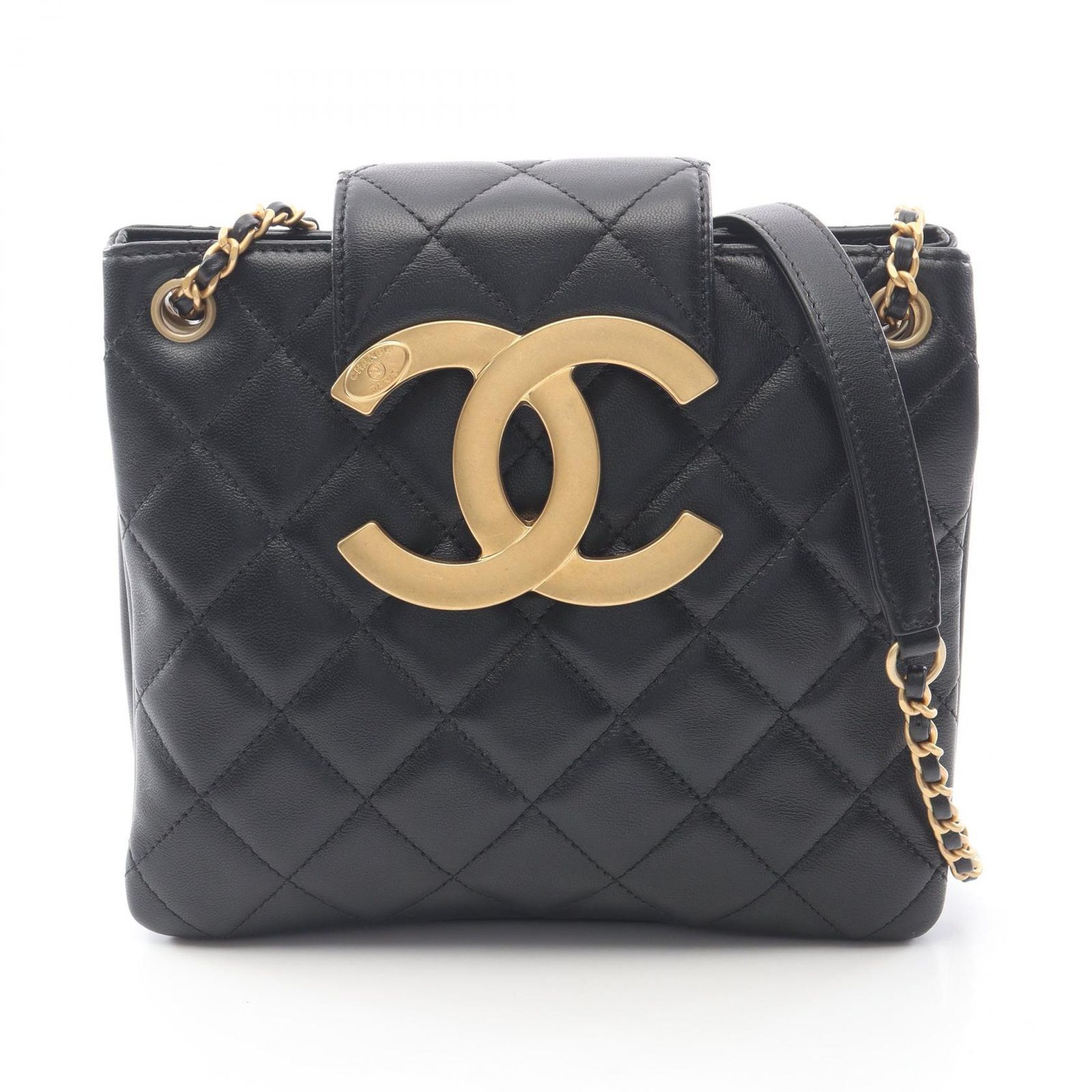 シャネル CHANEL ショルダーバッグ マトラッセ AS4596 ブラック ラムスキン（羊革） マトラッセ チェーンショルダー レディース Used A