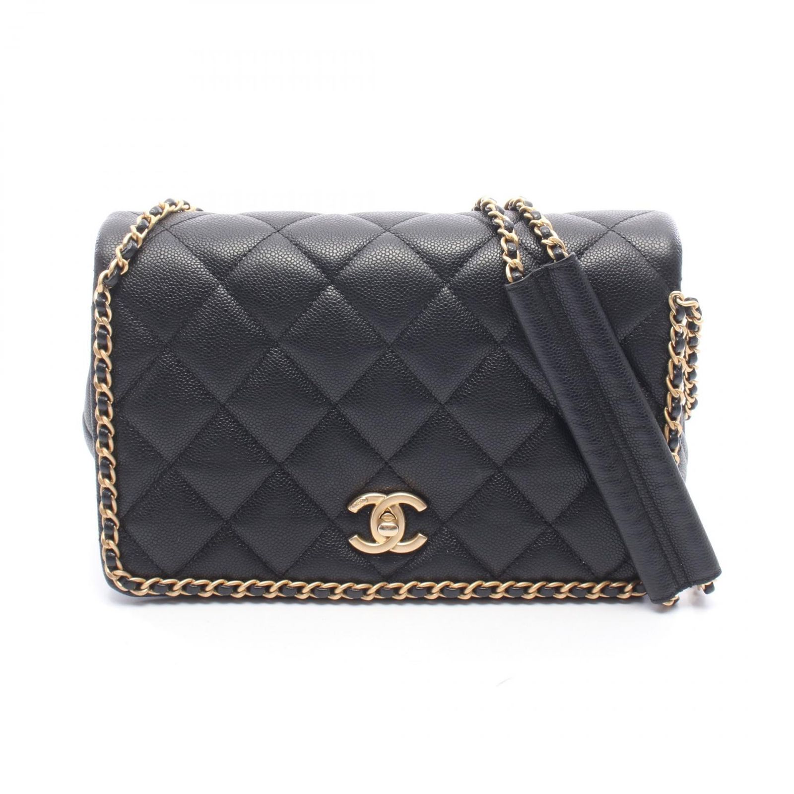 シャネル CHANEL ショルダーバッグ マトラッセ AS3467 ブラック キャビアスキン(グレインドカーフ) マトラッセ チェーンショルダー レディース Used A