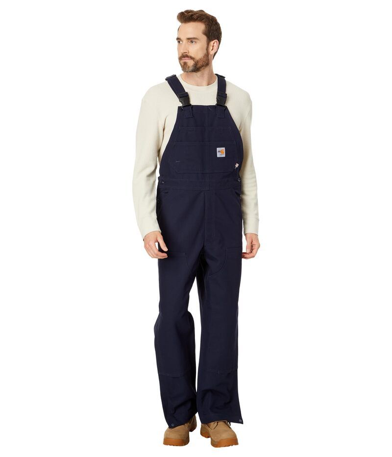 カーハート メンズ ボトムス カジュアルパンツ オーバーオール Carhartt FlameResistant Duck Bib Overalls Dark Navy ネイビー